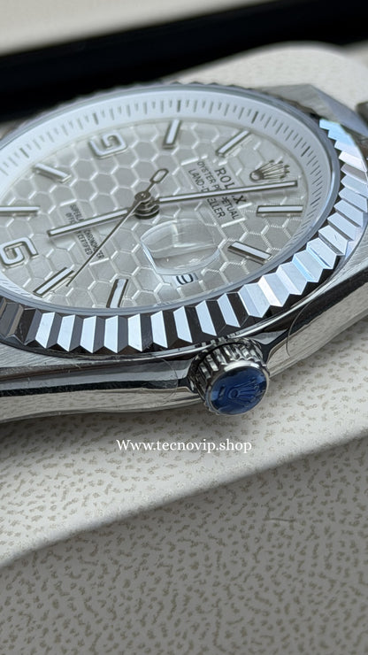 ROLEX LAND DWELLER SILVER AND WHITE  AAA+ (OPCIÓN A FULL SET)