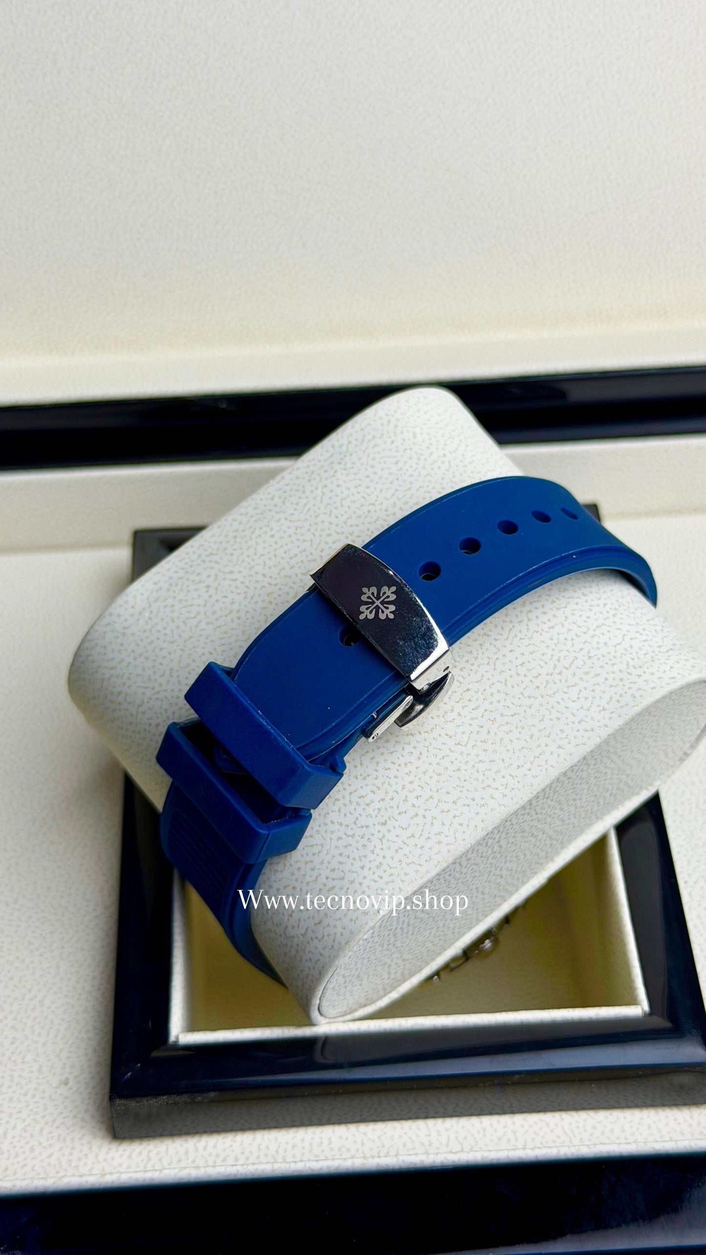 PATEK PHILLIPI CRONOGRAF BLUE SILVER  FLEX