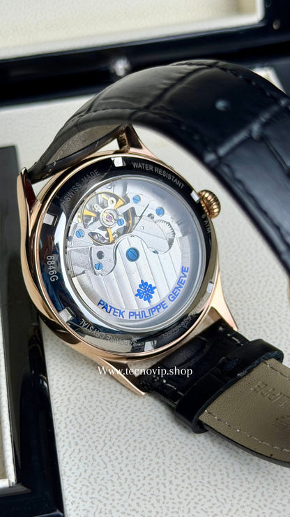 PATEK PHILLIPE TURBILLION MOONDAY BLACK AND GOLD ROSE AAA+ (OPCIÓN A FULL SET)