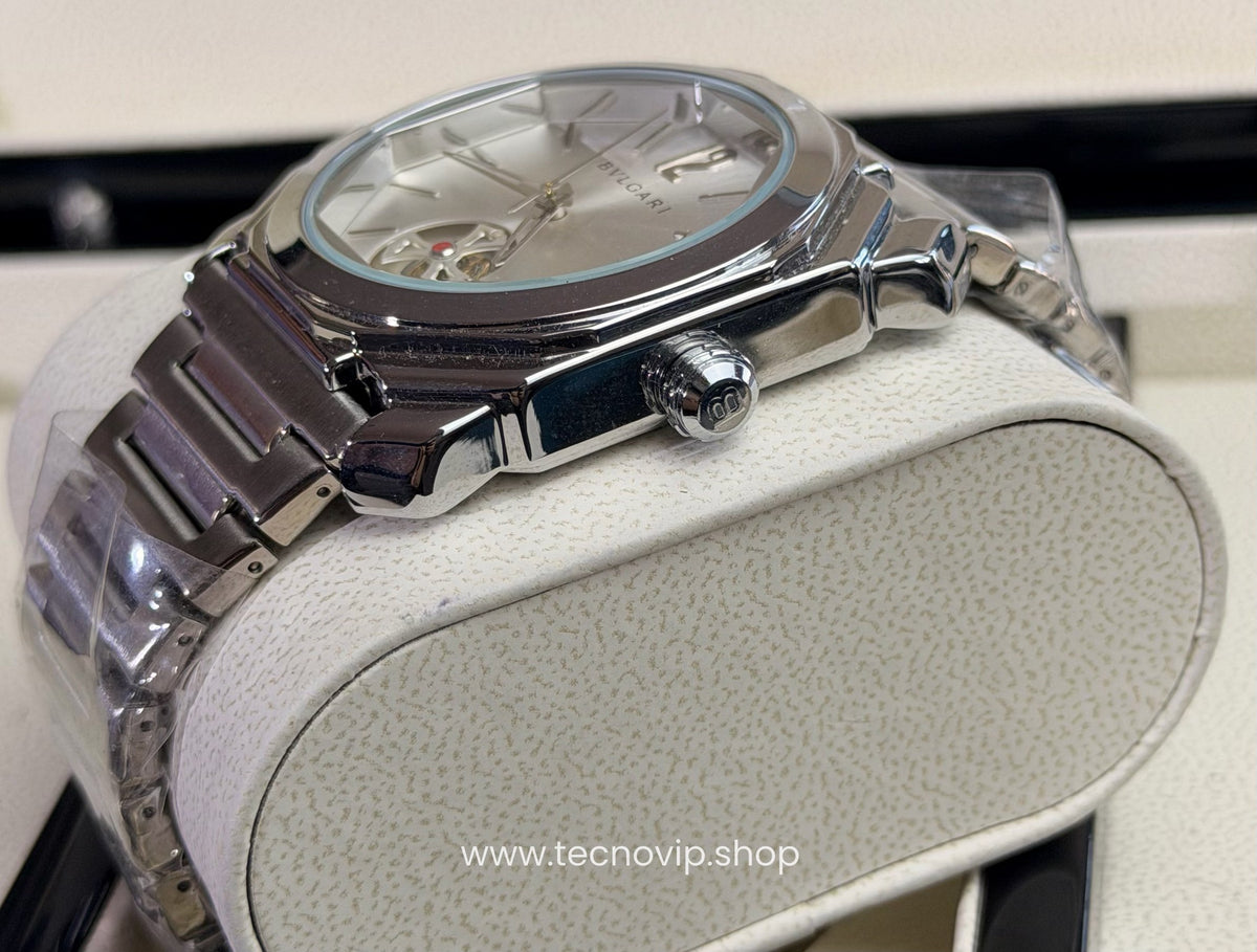 Bvlgari Octo Roma Silver And White