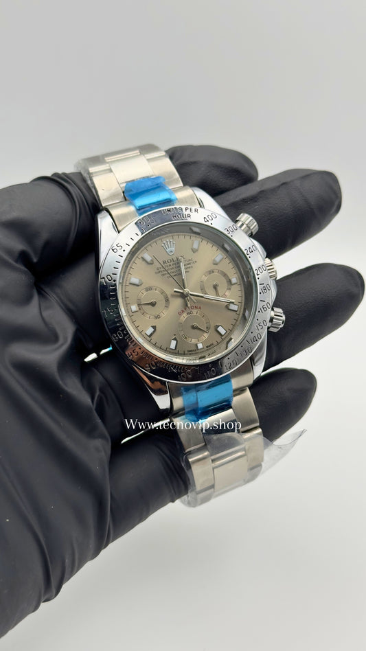 ROLEX DAYTONA SILVER AND MARFIL