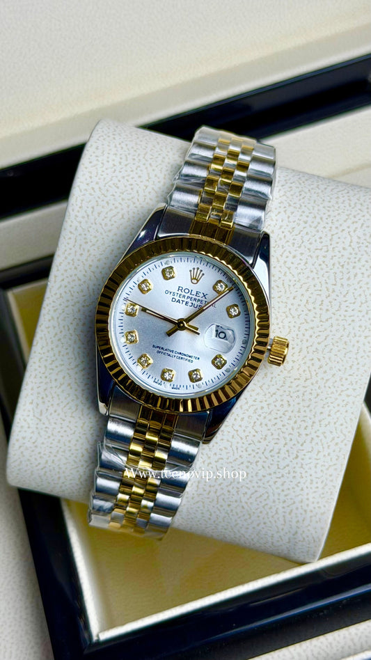 ROLEX PRESIDENCIAL WHITE COMBINADO (MUJER)