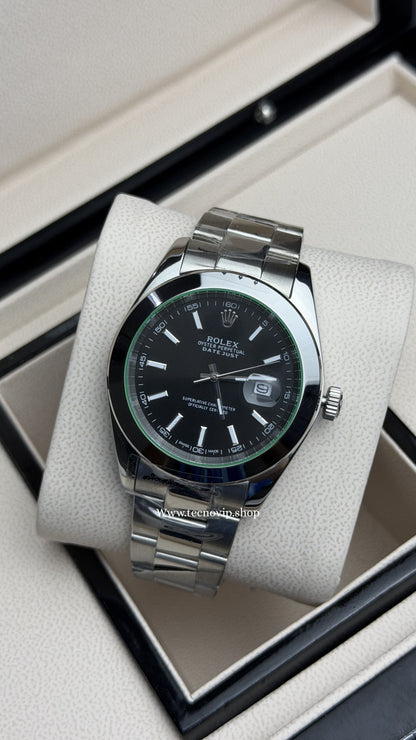 ROLEX MILGAUS SILVER AND BLACK MIYOTA