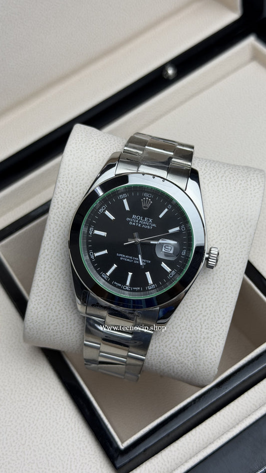 ROLEX MILGAUS SILVER AND BLACK MIYOTA