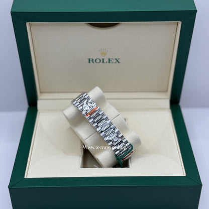 ROLEX DAYDATE SILVER AND BLACK FULL SET AAA+