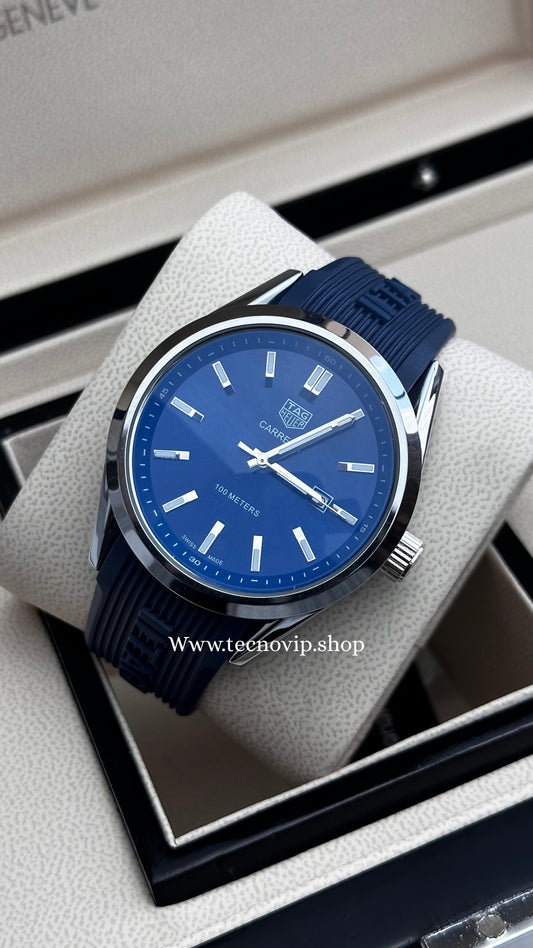 TAG CARRERA BLUE SILICONA