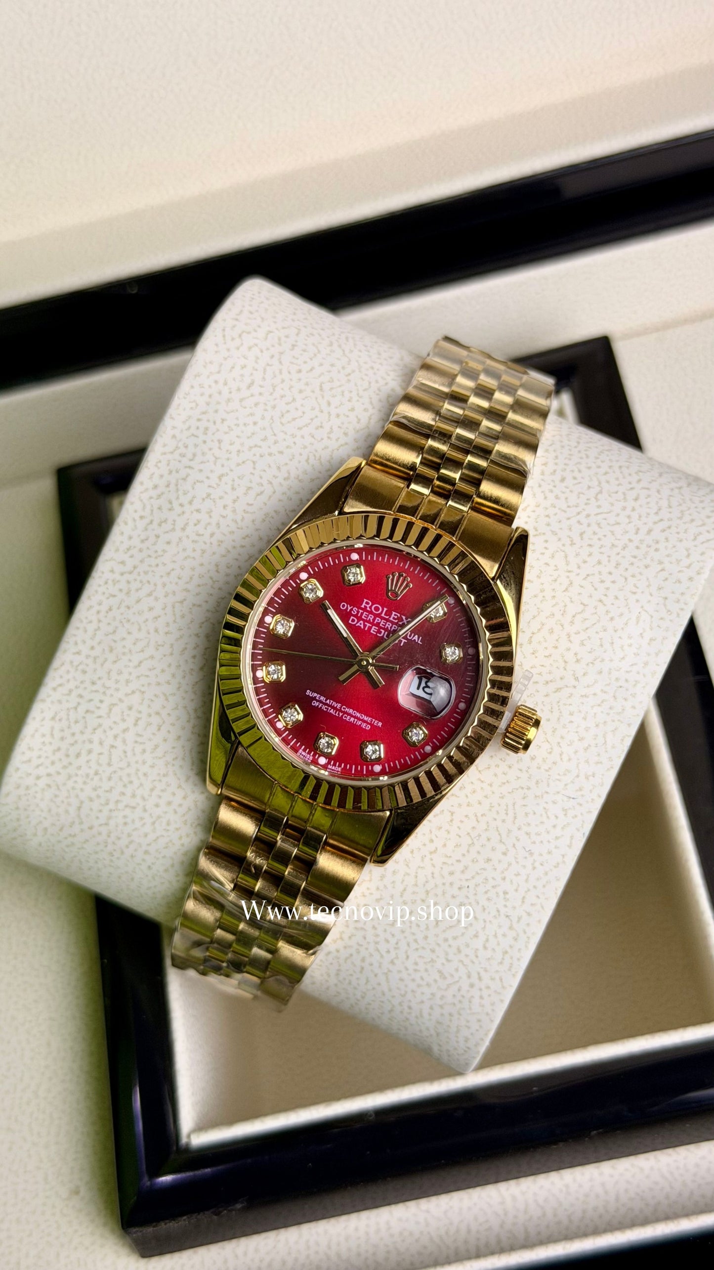 ROLEX PRESIDENCIAL GOLD AND RED   (MUJER)