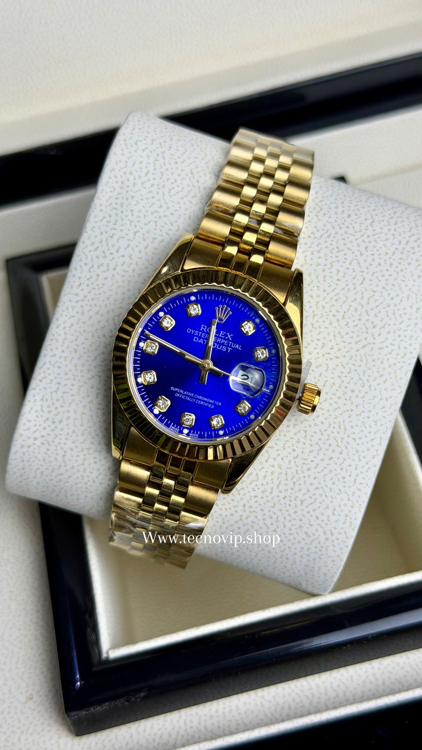 ROLEX PRESIDENCIAL GOLD AND BLUE   (MUJER)