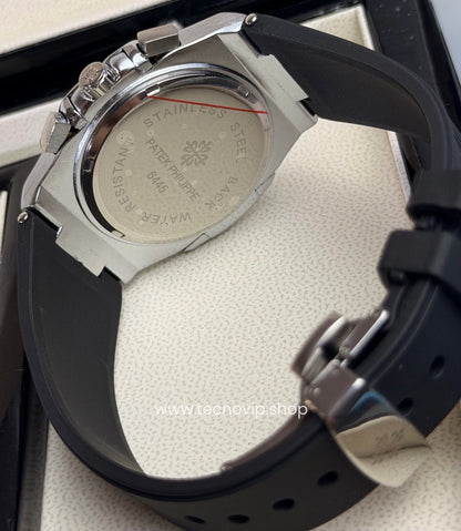 PATEK PHILLIPI CRONOGRAF BLACK SILVER  FLEX