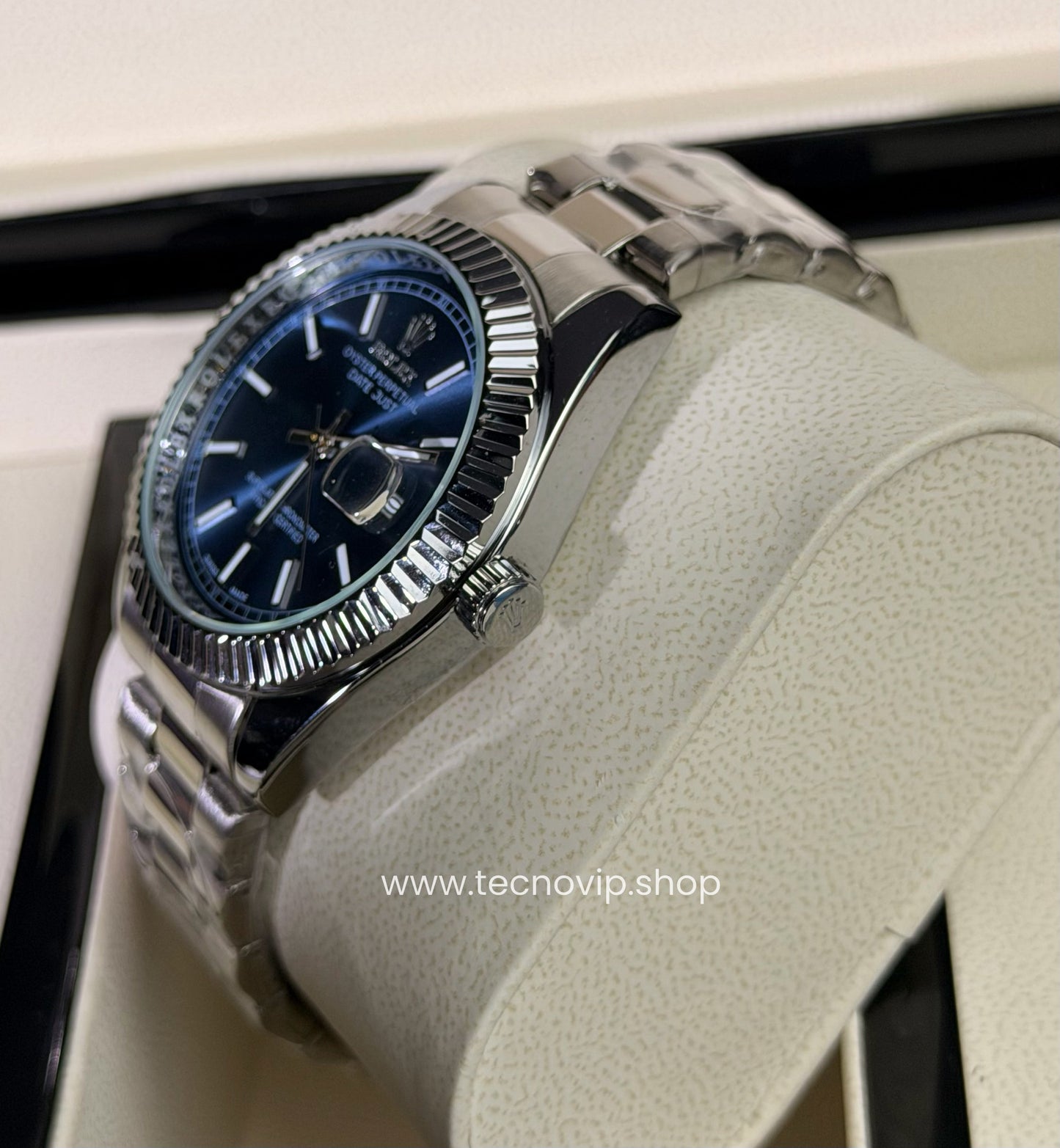 ROLEX DATEJUST SILVRR AND BLUE  SEMIAUTOMÁTICO