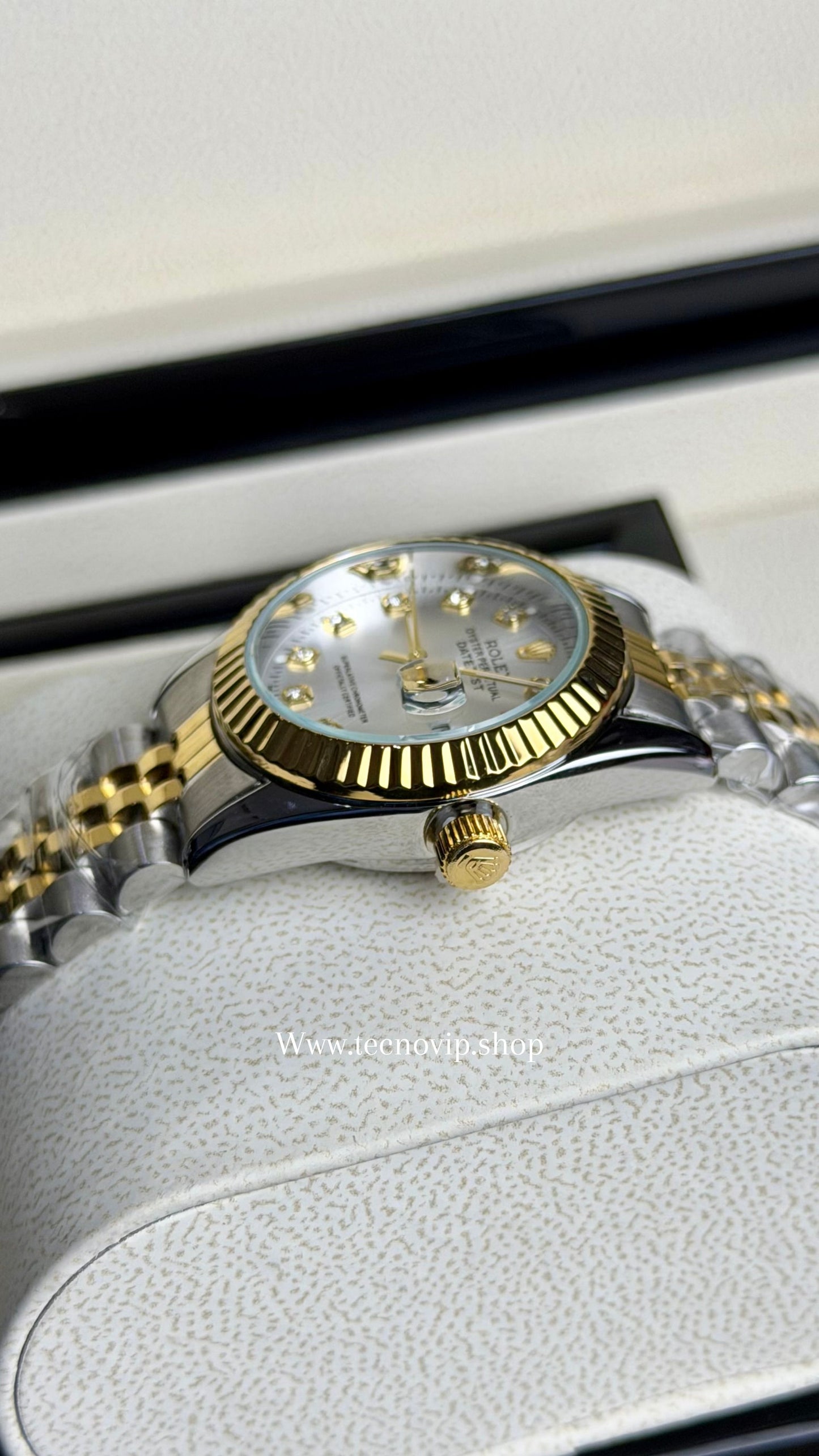 ROLEX PRESIDENCIAL WHITE COMBINADO (MUJER)
