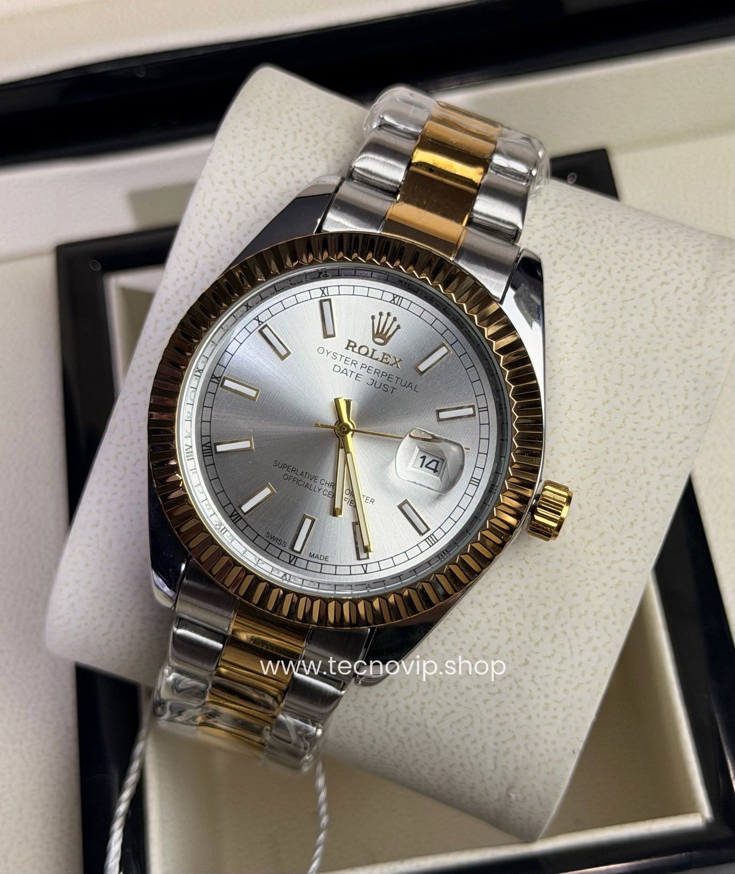 ROLEX DATEJUST WHITE COMBINED SEMIAUTOMÁTICO