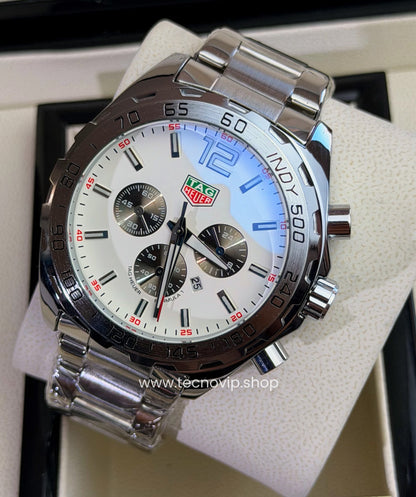TAG Heuer Formula 1 Chronograph Indy 500 Silver and White