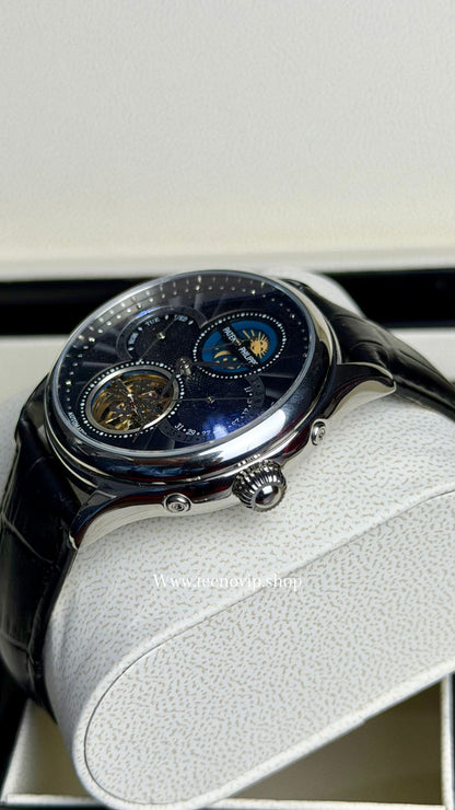 PATEK PHILLIPE TURBILLION MOONDAY BLACK AND SILVER AAA+ (OPCIÓN A FULL SET)