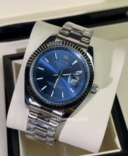 ROLEX DATEJUST SILVRR AND BLUE  SEMIAUTOMÁTICO