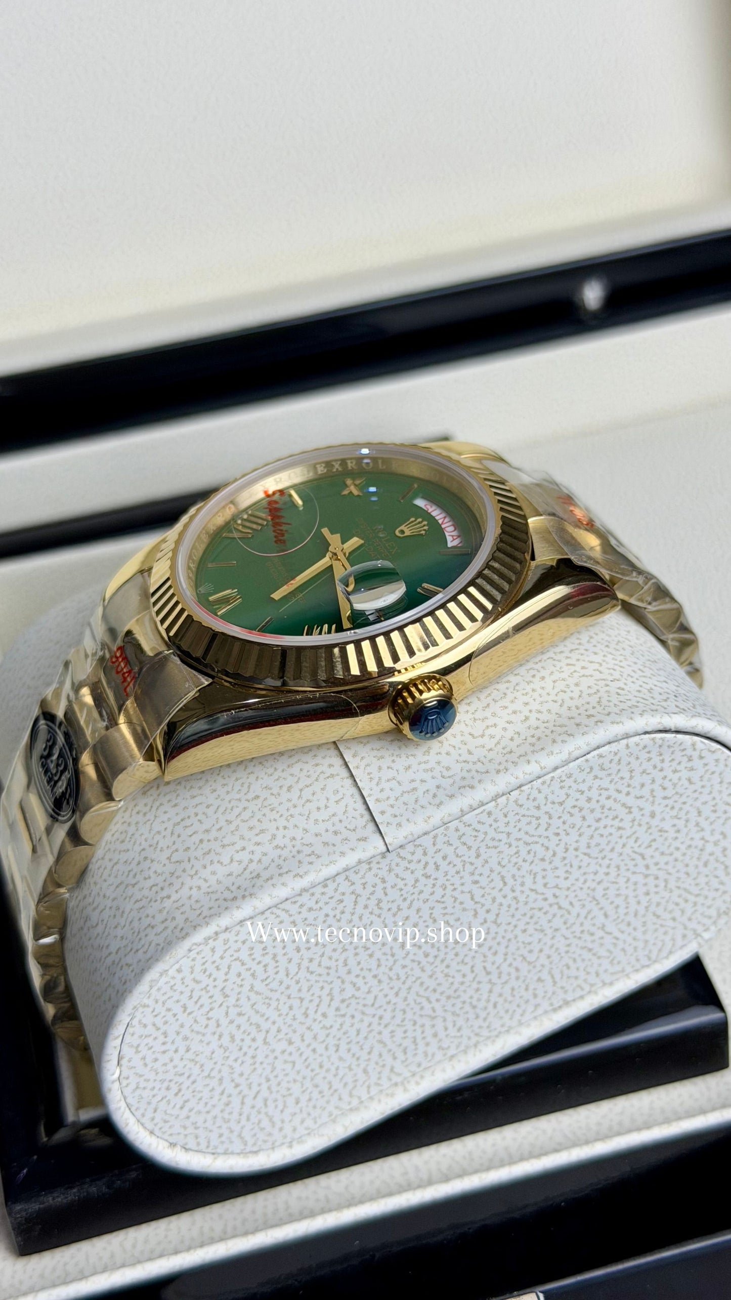 ROLEX DAYDATE GOLD AND GREEN  AAA+ (OPCIÓN A FULL SET)