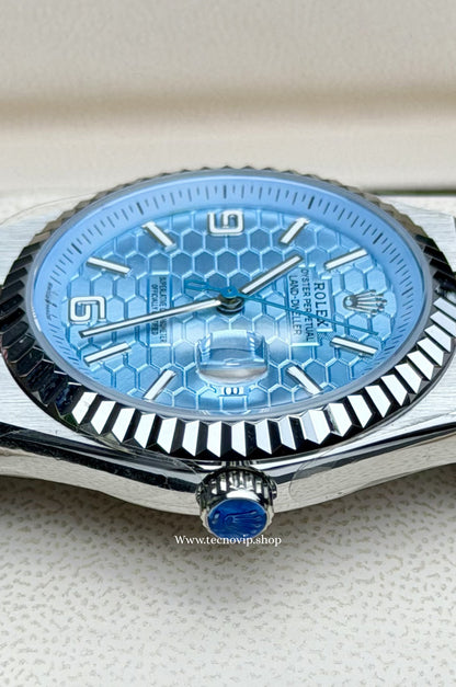 ROLEX LAND DWELLER SILVER AND TIFFANY   AAA+ (OPCIÓN A FULL SET)