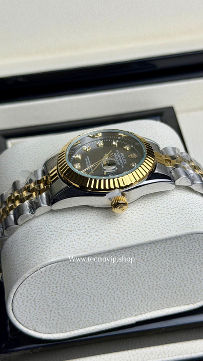 ROLEX PRESIDENCIAL BLACK COMBINADO   (MUJER)