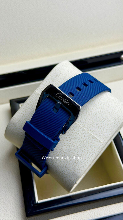 CARTIER SANTOS 100 BLUE SILVER BLUE