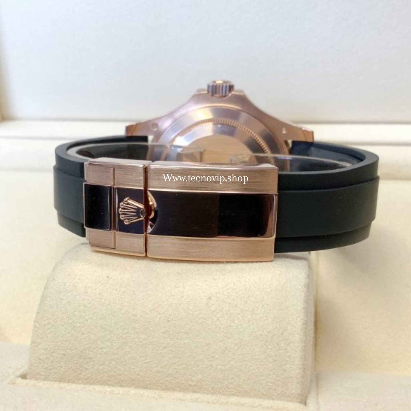 ROLEX YACHMASTER OYSTERFLEX BLACK GOLD ROSE FULL SET AAA