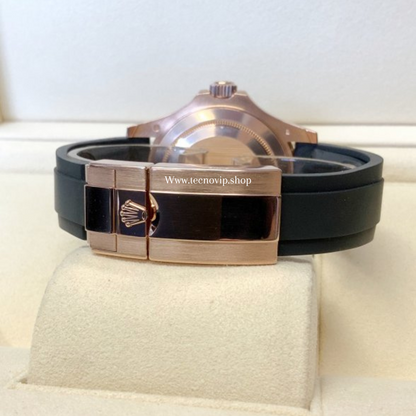 ROLEX YACHMASTER OYSTERFLEX BLACK GOLD ROSE FULL SET AAA