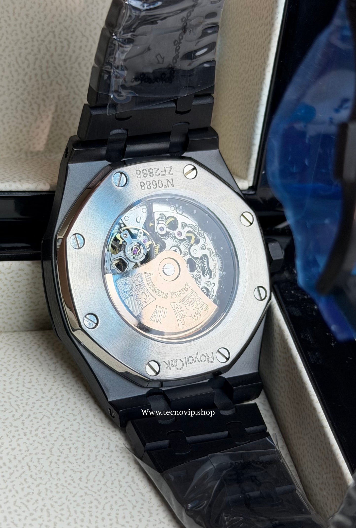 AUDHERMARS PIGUET SKELETON  BLACK AAA+ (OPCIÓN A FULL SET)