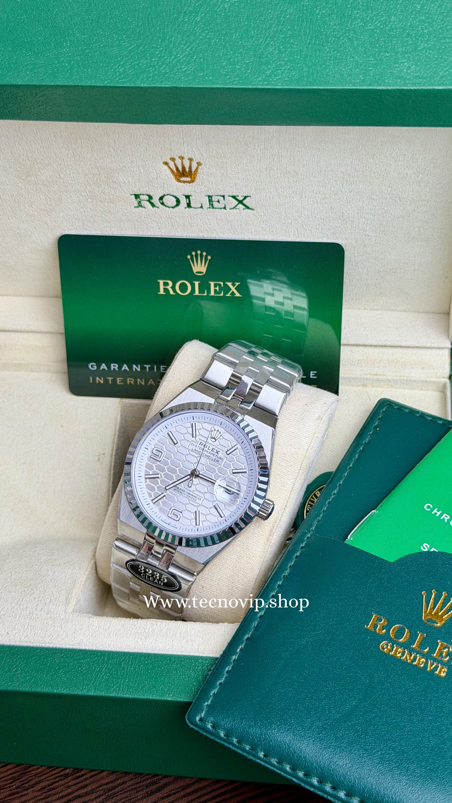 ROLEX LAND DWELLER SILVER AND WHITE  AAA+ (OPCIÓN A FULL SET)