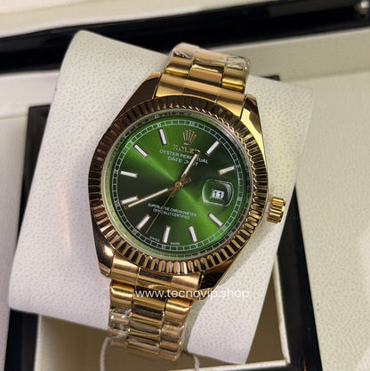 ROLEX DATEJUST GOLD AND GREEN  SEMIAUTOMÁTICO