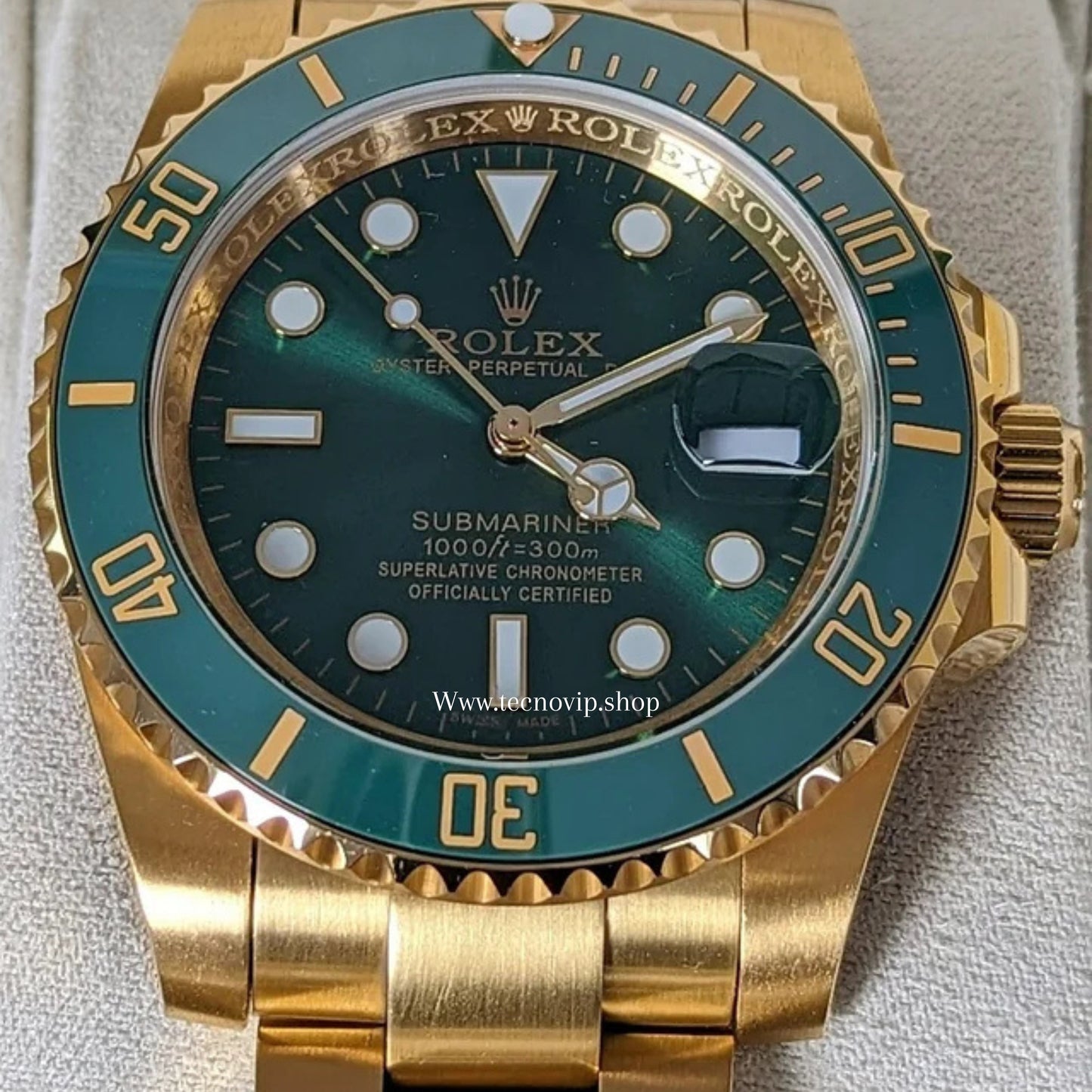 ROLEX SUBMARINER GOLD AND GREEN FULL SET AAA