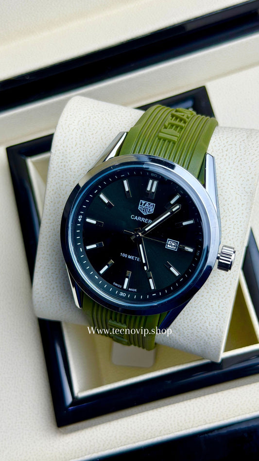 TAG CARRERA GREEN SILICONA