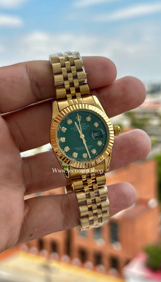 ROLEX PRESIDENCIAL GOLD AND GREEN( MUJER)