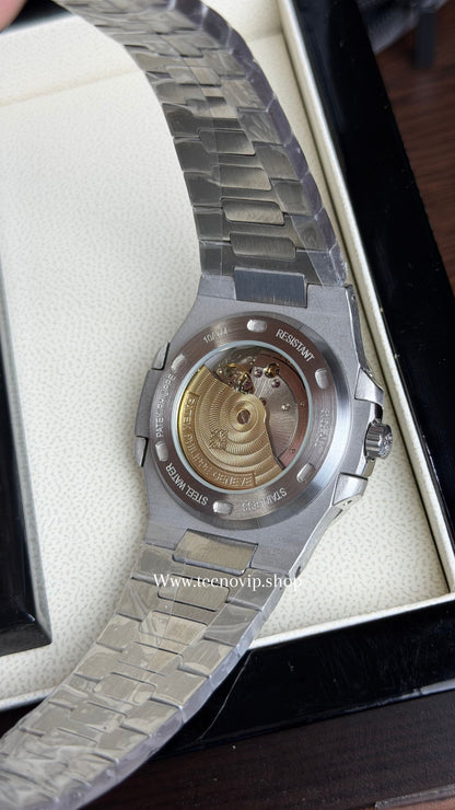 PATEK PHILLIPE SILVER AND BLUE  AAA+ (OPCIÓN A FULL SET)