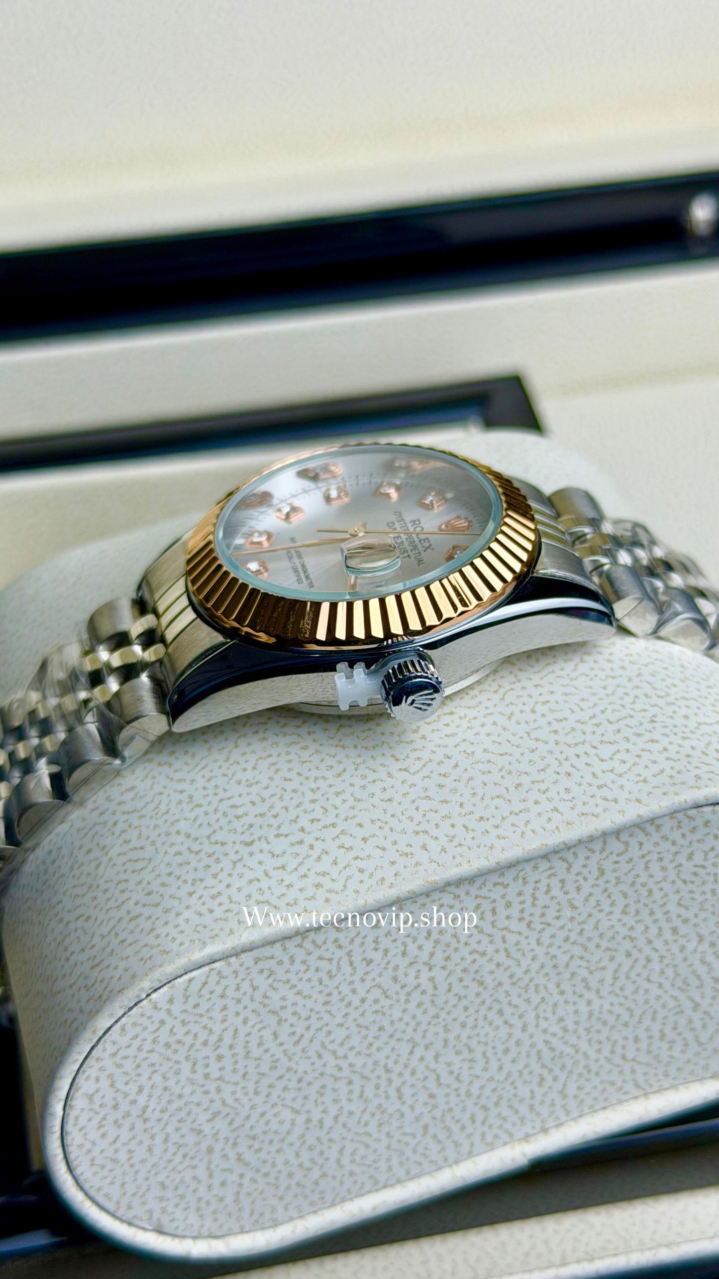 ROLEX PRESIDENCIAL SILVER AND GOLD ROSE WHITE    (MUJER)