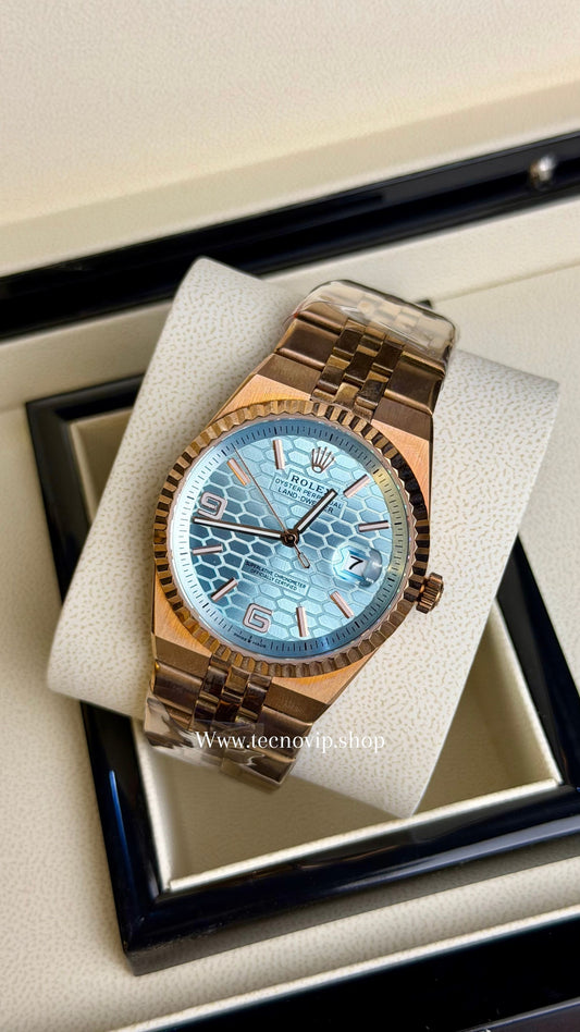 ROLEX LAND DWELLER GOLD ROSE AND TIFFANY  AAA+ (OPCIÓN A FULL SET)