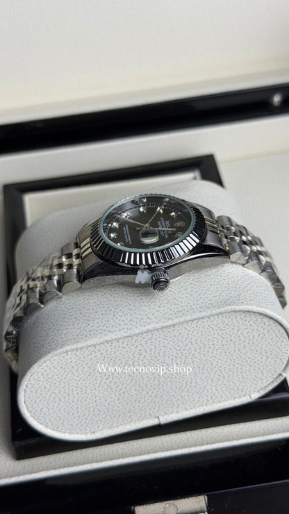 ROLEX PRESIDENCIAL SILVER AND BLACK  (MUJER)