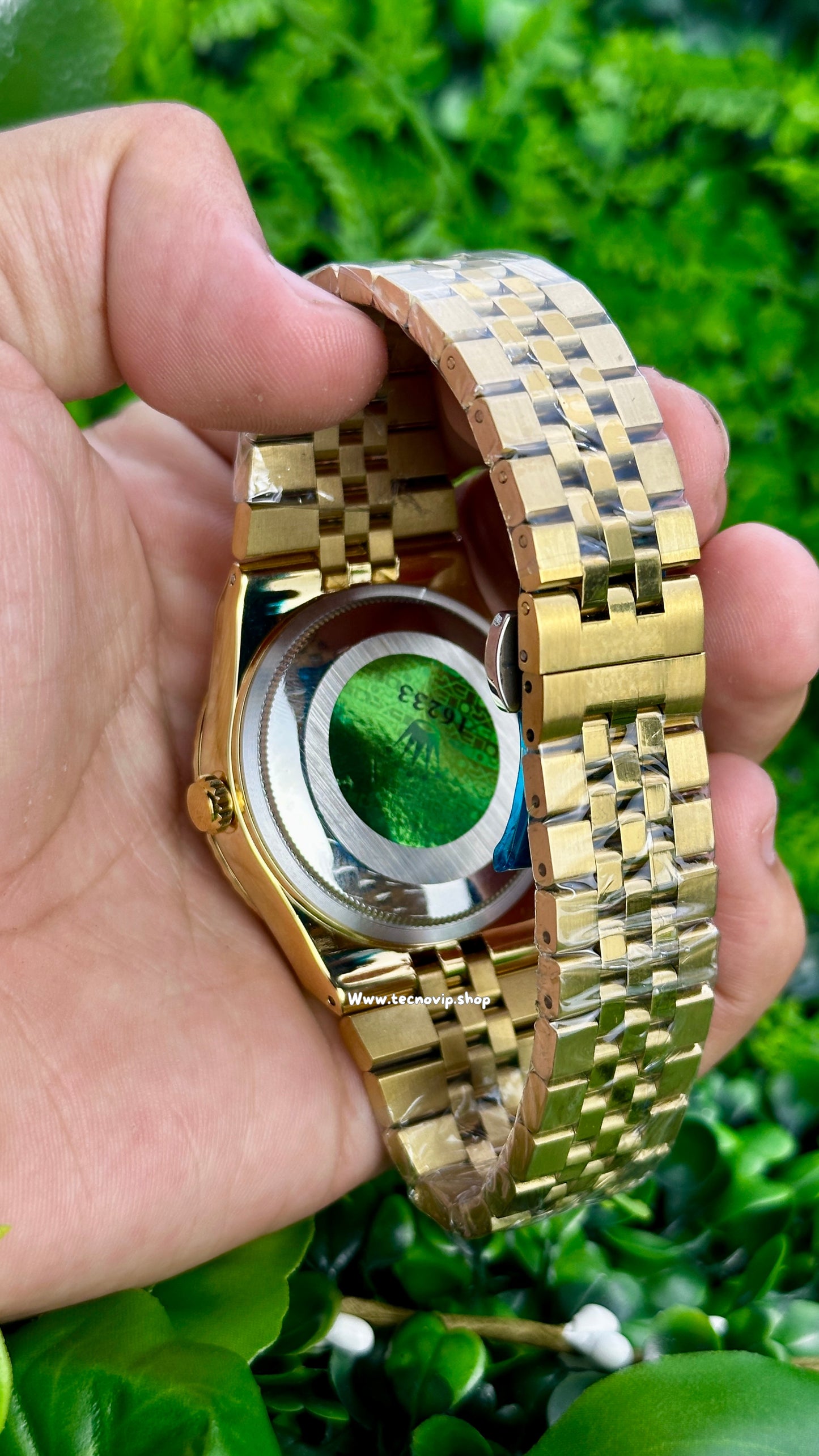 ROLEX LAND DWELLER GOLD AND BLUE SEMIAUTOMÁTICO