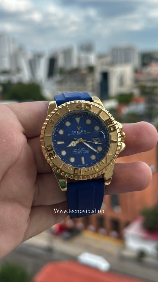 ROLEX YACHT-MASTER OYSTERFLEX BLUE AND GOLD