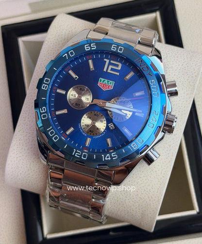 TAG Heuer Formula 1 Chronograph Indy 500 Silver and Blue