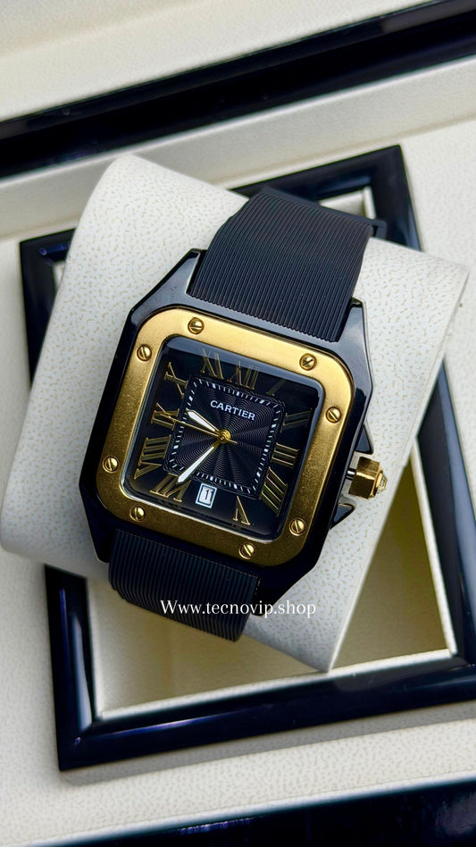 CARTIER SANTOS 100  BLACK GOLD BLACK