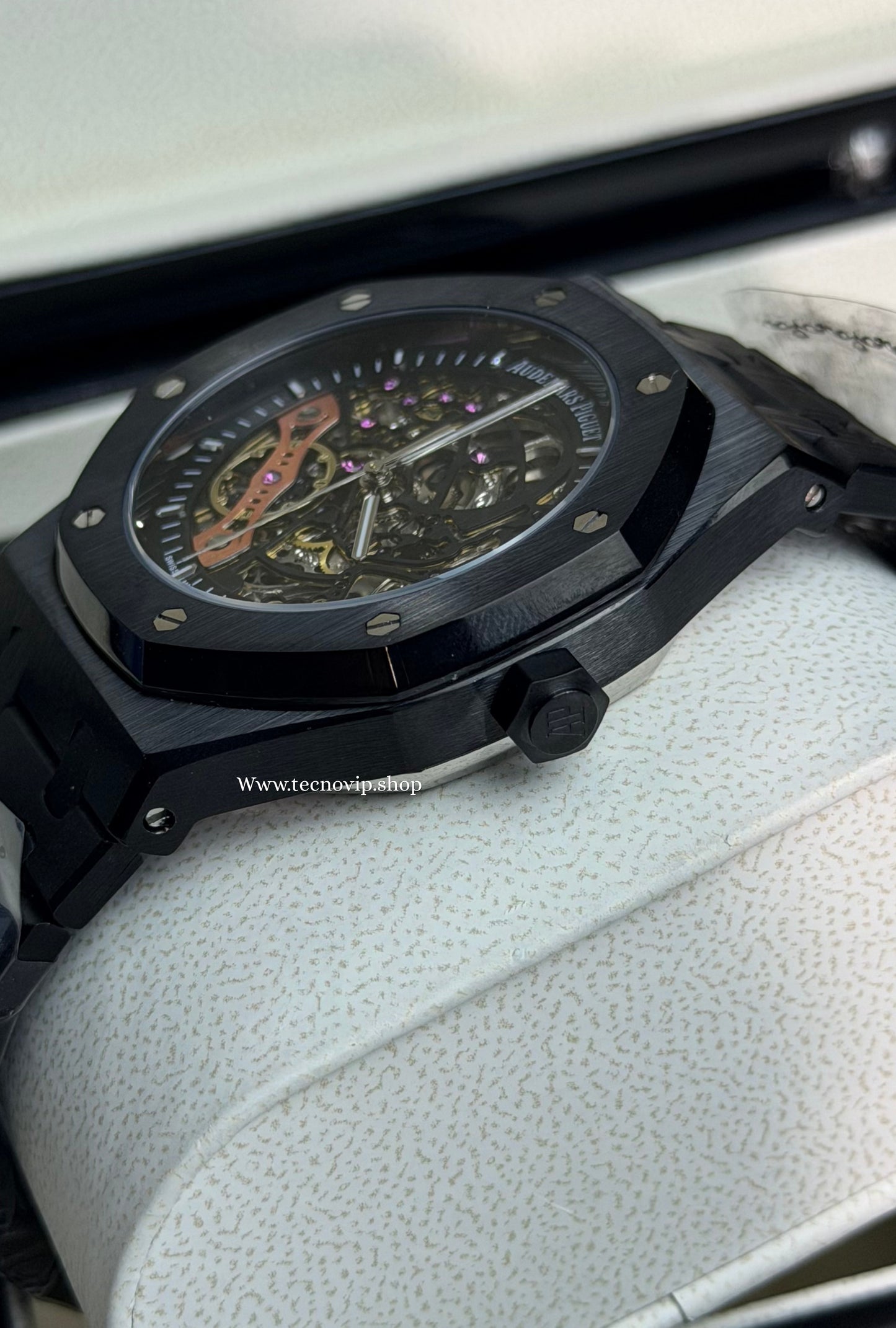 AUDHERMARS PIGUET SKELETON  BLACK AAA+ (OPCIÓN A FULL SET)