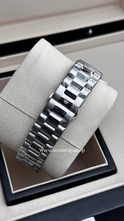 ROLEX DATEJUST SILVER AND GREEN