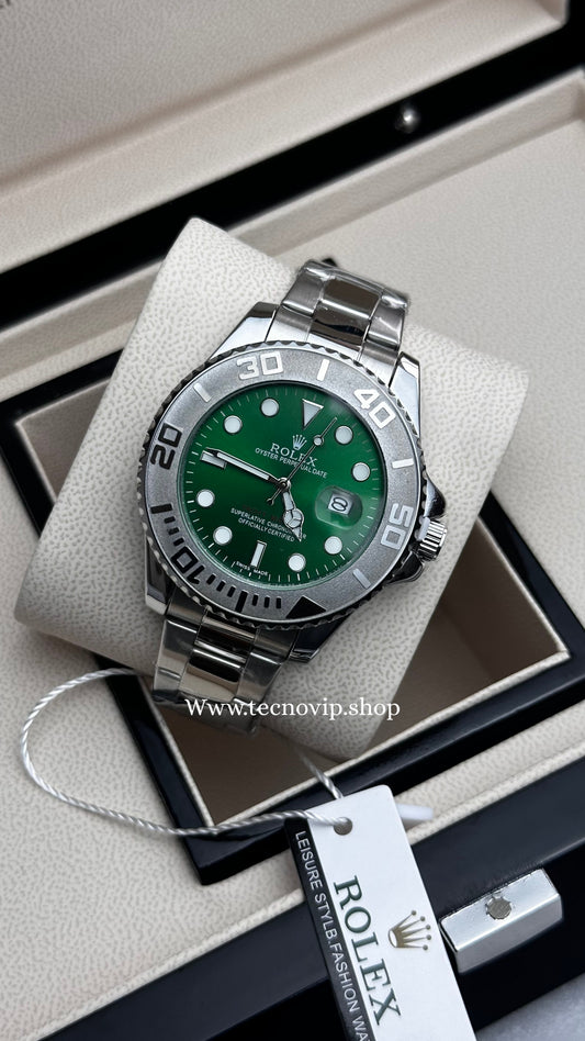 ROLEX YACH-MASTER SILVER AND GREEN SEMIAUTOMÁTICO