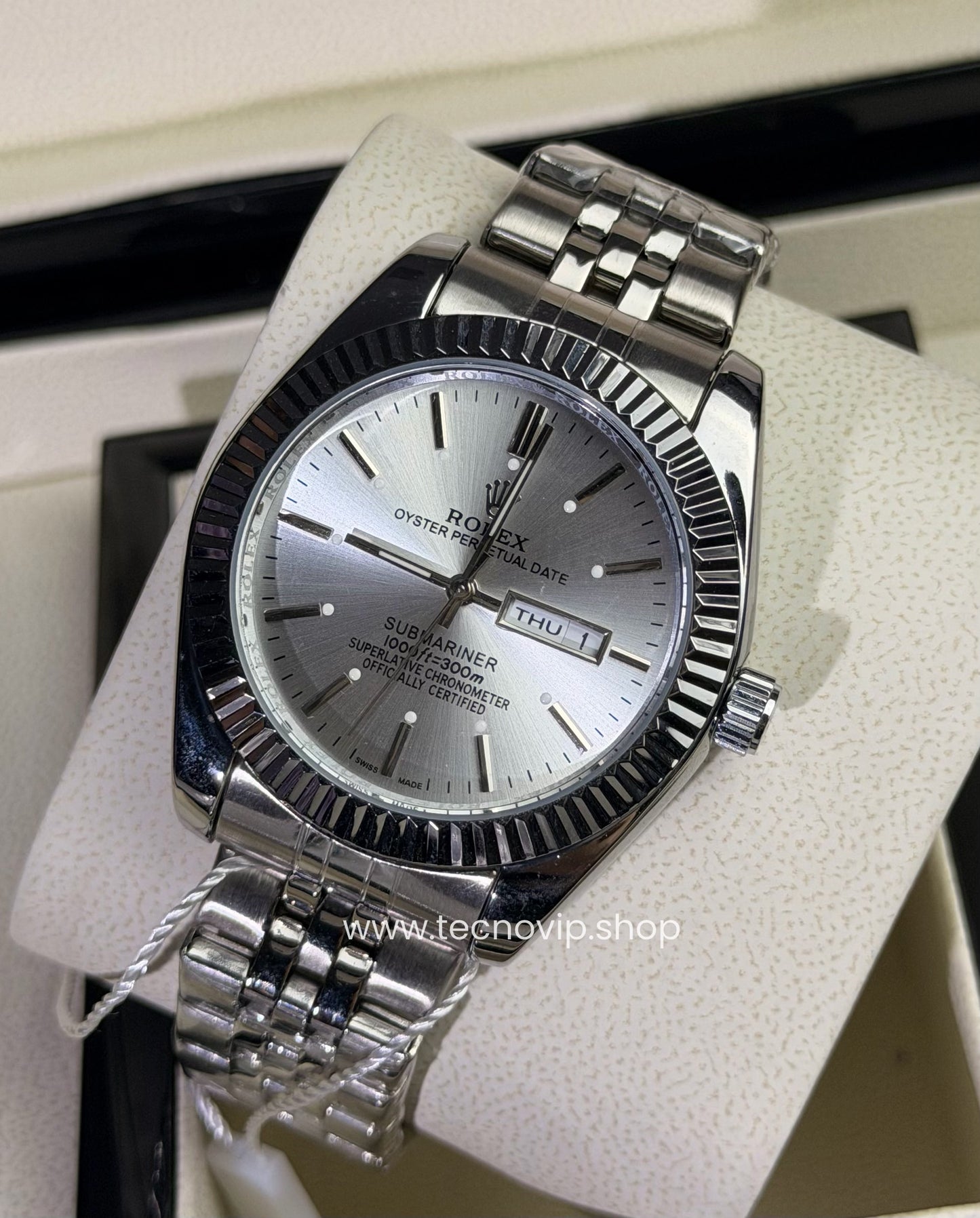 ROLEX SUBMARINER DAYDATE SILVER AND WHITE
