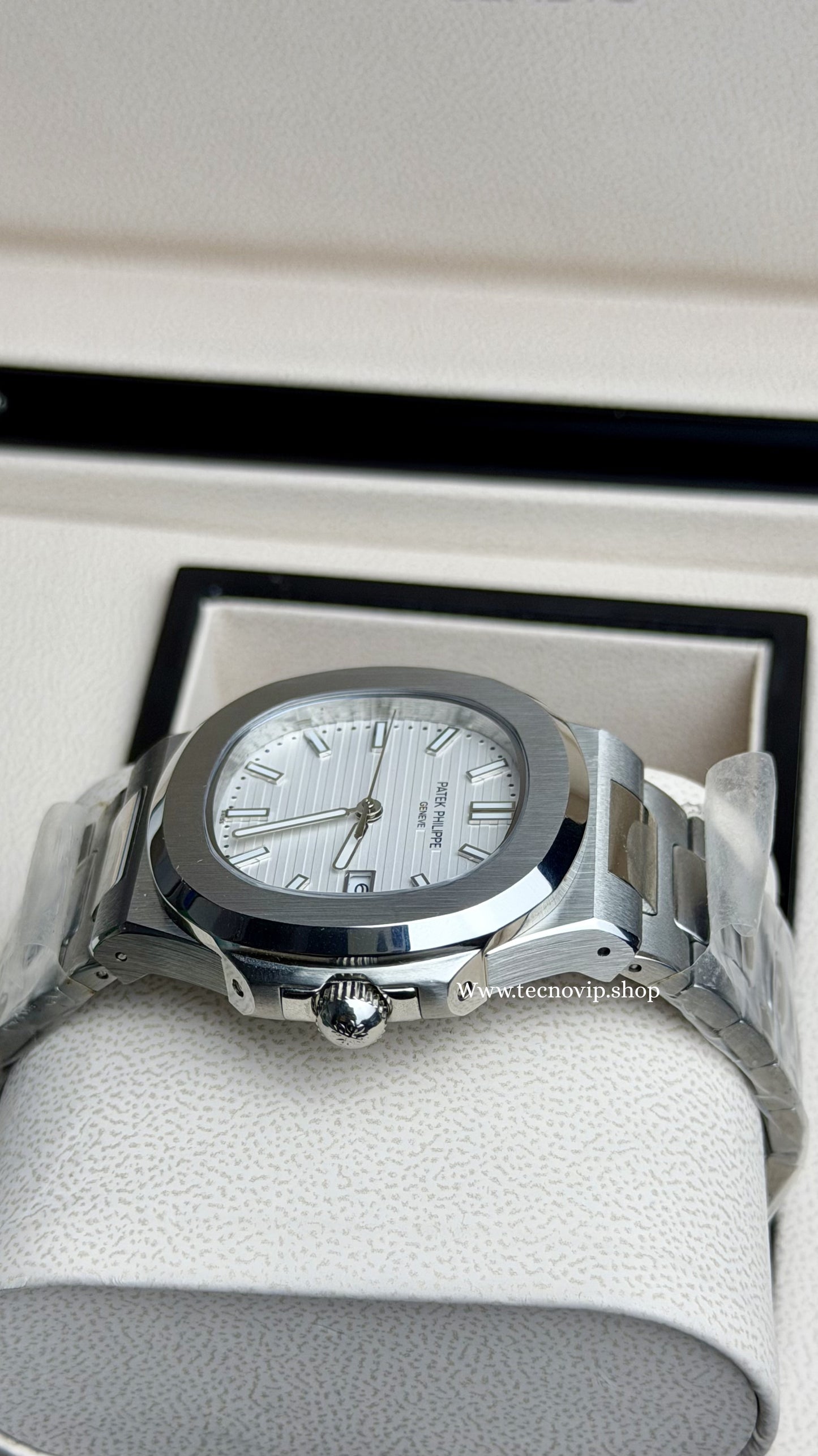 PATEK PHILLIPE SILVER AND WHITE  AAA+ (OPCIÓN A FULL SET)