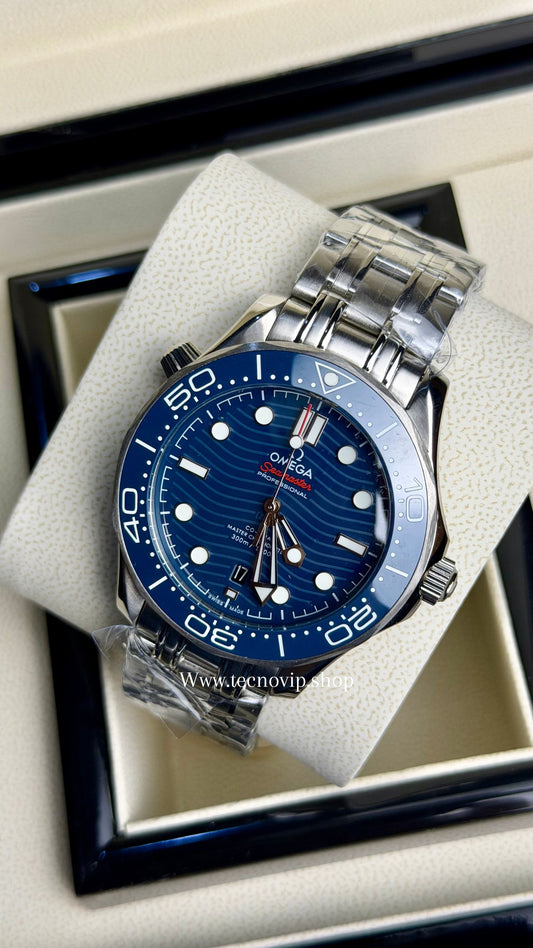 OMEGA SEASMASTER SILVER AND BLUE AAA+ (OPCIÓN A FULL SET)