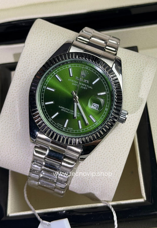 ROLEX DATEJUST SILVER AND GREEN  SEMIAUTOMÁTICO