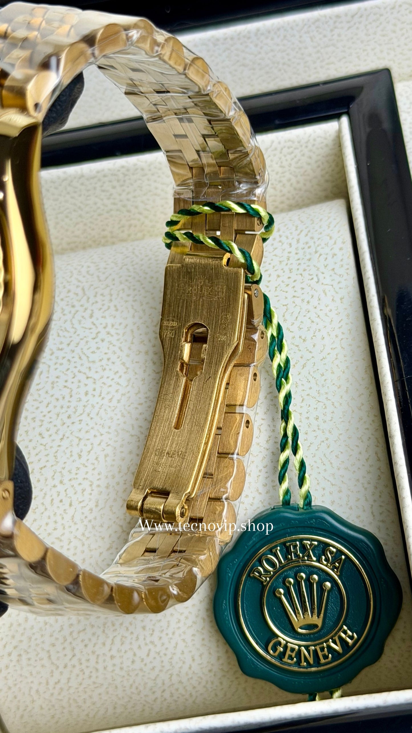 ROLEX PRESIDENCIAL GOLD AND BLACK ESTRIADO  (MUJER)