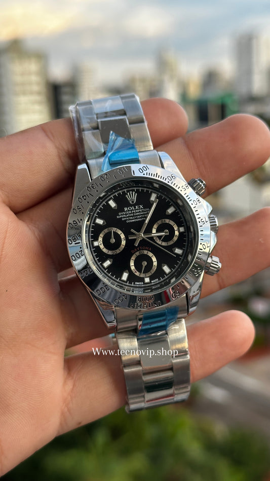 ROLEX DAYTONA SILVER AND BLACK SILVER