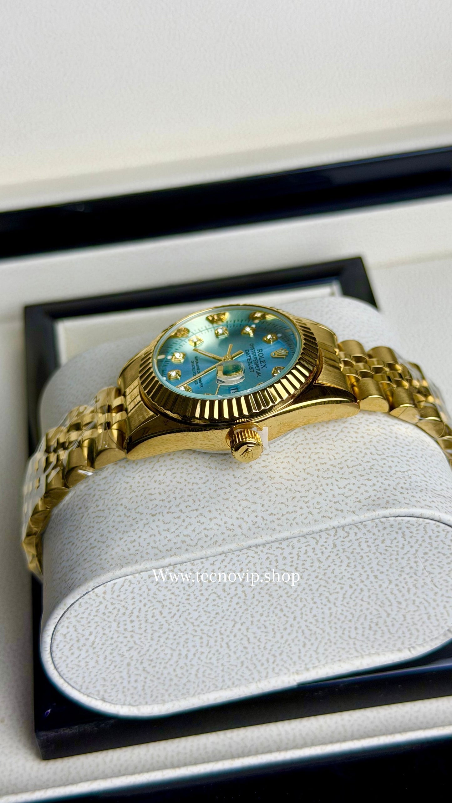ROLEX PRESIDENCIAL GOLD AND SKYBLUE (MUJER)