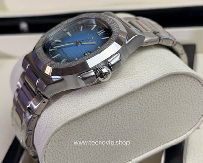 PATEK PHILIPPE NAUTILUS SILVER AND SkyBlue degraded SEMIAUTOMÁTICO
